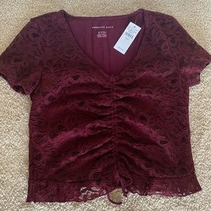 American Eagle lace crop